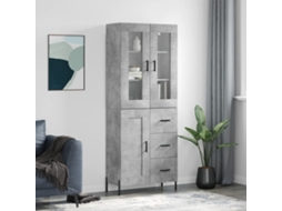 Armario alto 69,5x34x180 cm Derivados de madera Gris Cemento