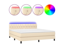 Box Spring Bed, Box Spring Beds Vidaxl Creme Tecido (180 X 200 Cm)