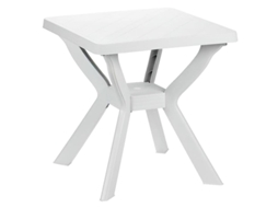 Mesa resina blanca cuadrada 70x70x72 (alt.) cm.