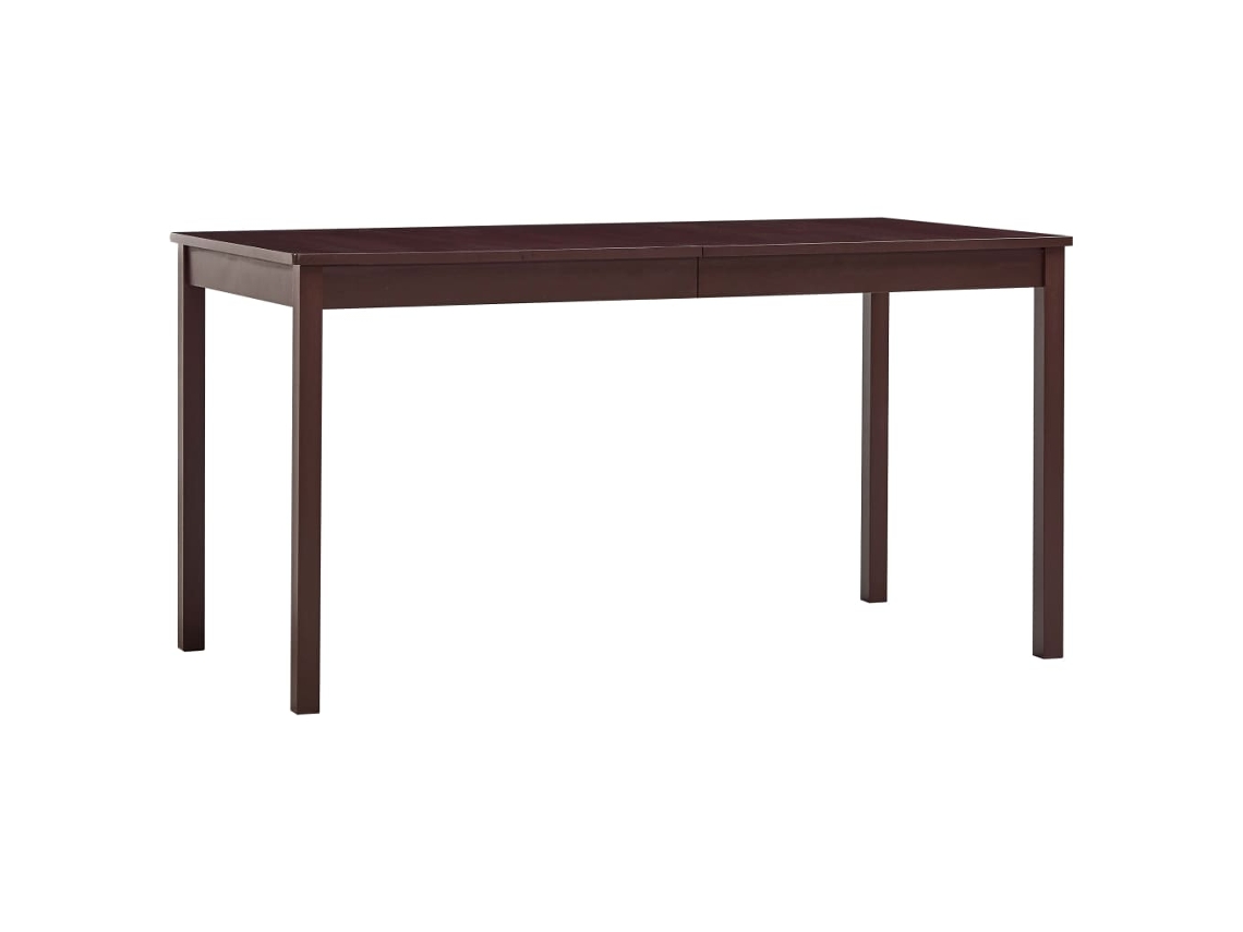 Vidaxl Mesa De Jantar 140x70x73 Cm Madeira De Pinho Castanho-escuro