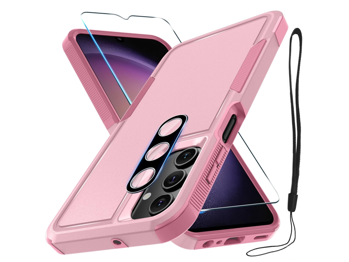 Capa Protetora Completa, Resistente E À Prova De Choque, Protetor De Lente Da Câmera.rosa Fofo, Para Samsung A15
