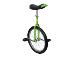 vidaXL Monociclo, verde, ajustável, bicicleta 20"