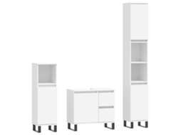 Bathroom Furniture Set, Bathroom Furniture Sets Vidaxl Branco Madeira Processada (n/a)