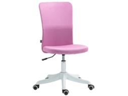 Cadeira com rodízios, altura ajustável, estofada em linho sintético, rosa ZENCORE SERVICES