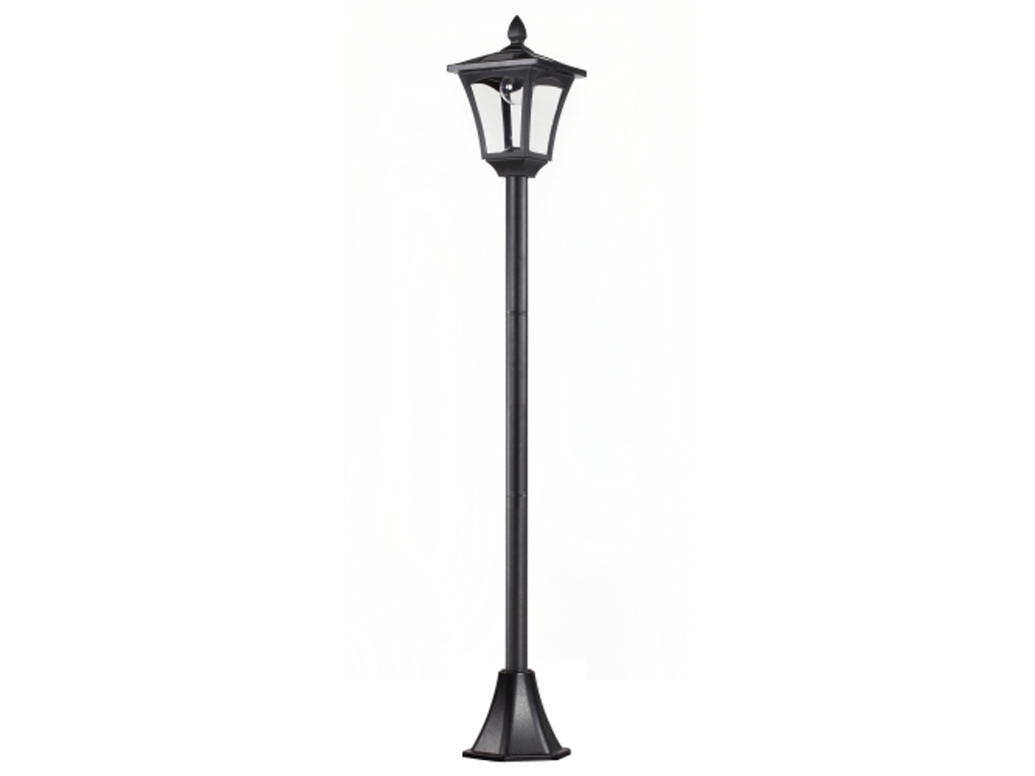 Lâmpada Solar Para Jardim Com Led 40 Lúmenes, Preto, 18 X 18 X 160 Cm Quenty