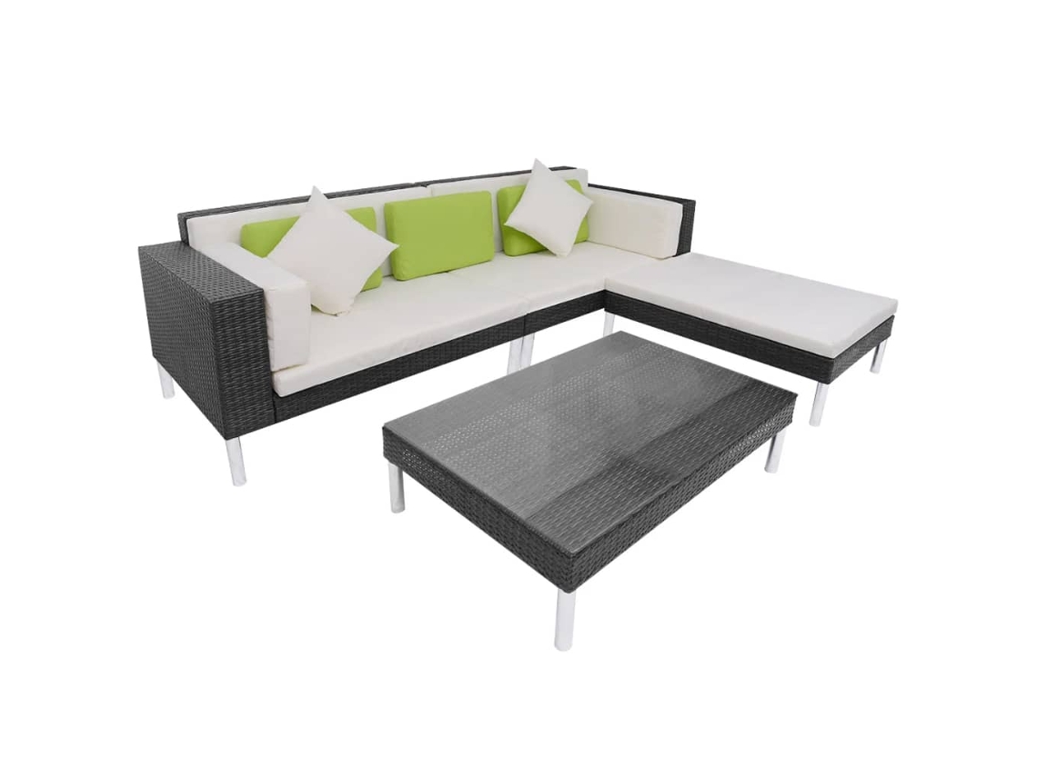 Garden Sofa, Garden Sofas Vidaxl Preto Rattan / Vime (n/a)