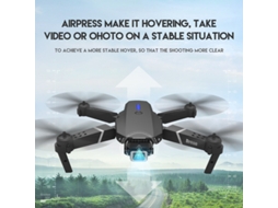 E88Pro Mini Drone com Câmera 4K Câmera Dupla Duração Da Bateria: 15 Min Preto YIZHOOD
