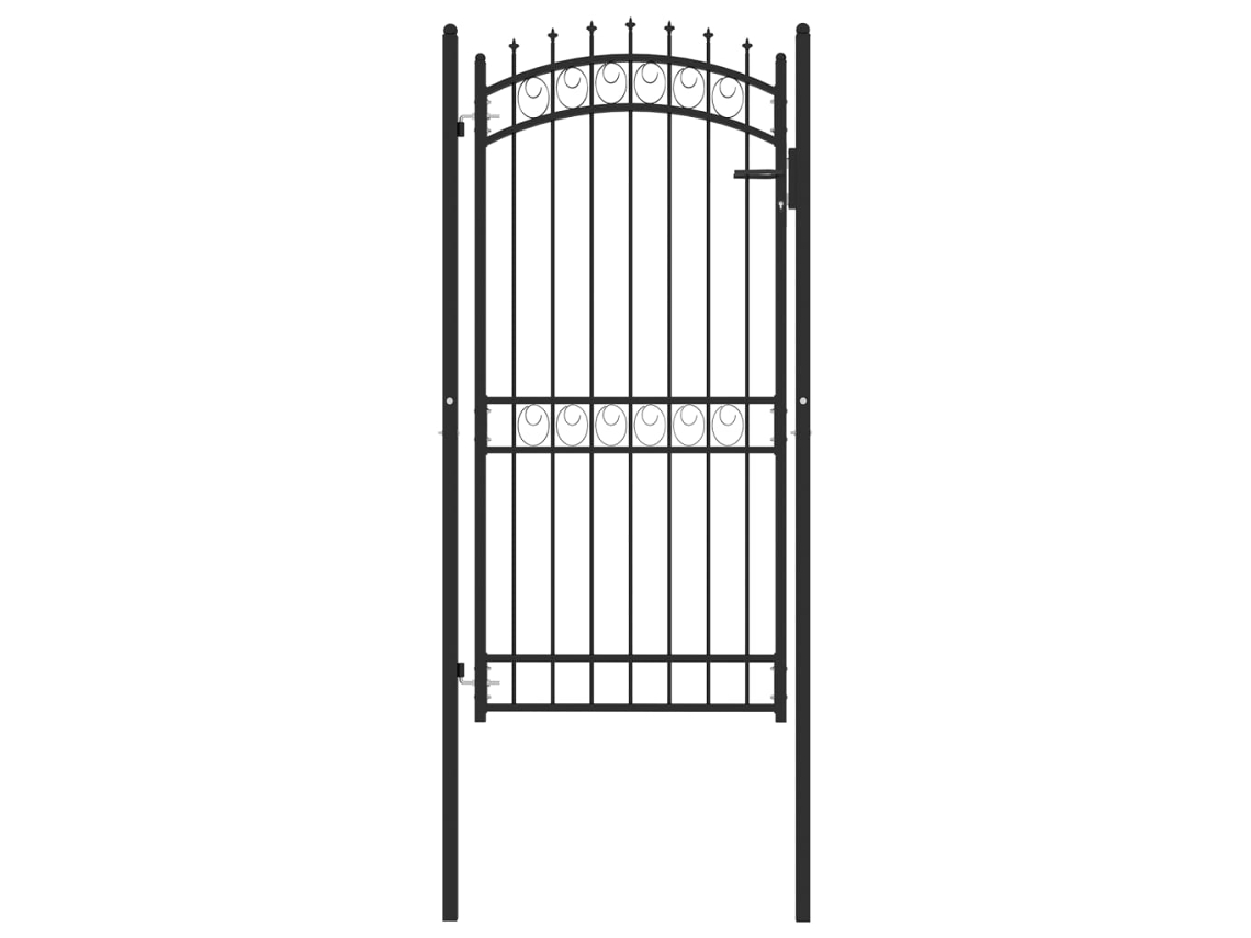 Fence Gate, Fence Gates Vidaxl Preto Aço (103 X 147 Cm)