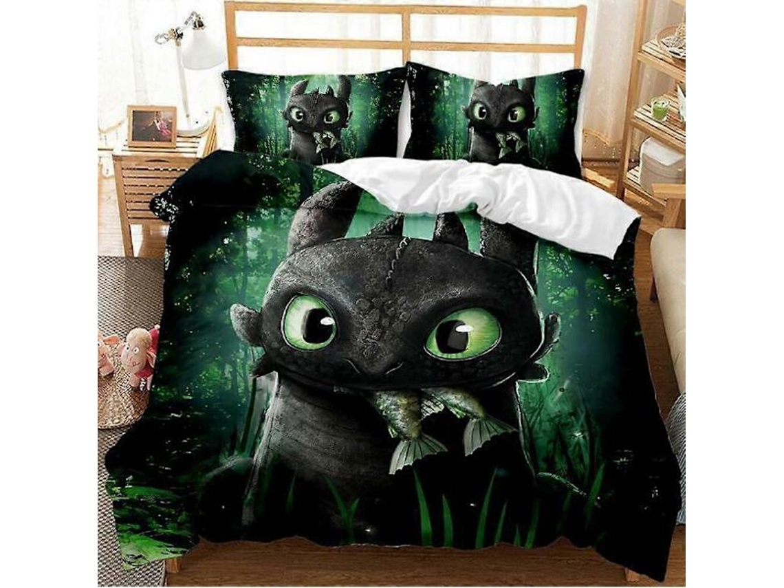 Conjunto De Cama Tema De Dragão Pesadelo - Capa De Edredom - Iu1458 - 135x200cm / 53x78 Polegadas, V1458