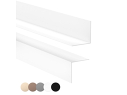 Rodapé Pvc 25x25 Mm Rígido Resistente Uv, 200 Cm, Branco
