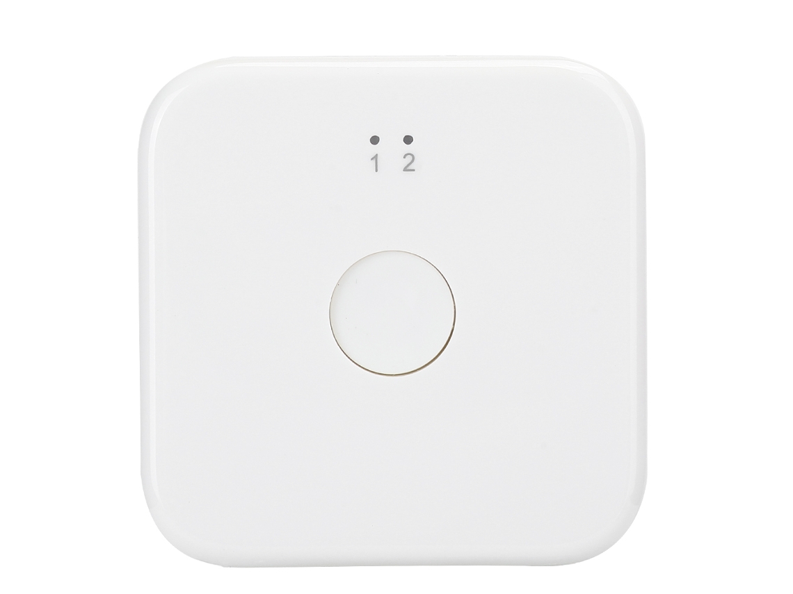 Divisória de tecido Mali com 2 entradas e 1 saída, compatível com 4K Full HD, branca.
