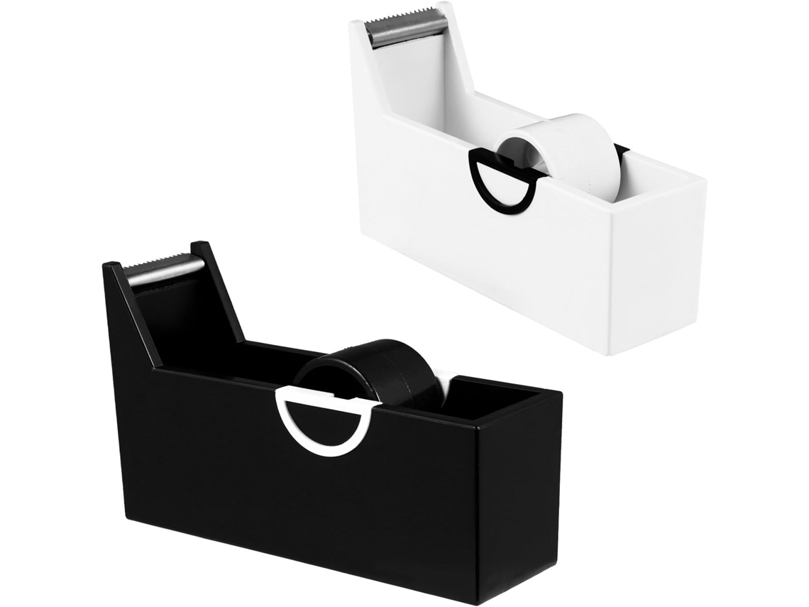 Cortador De Fita Adesiva Antiferrugem (2 Unidades) Para Extensão De Cílios, Em Abs Preto E Branco.