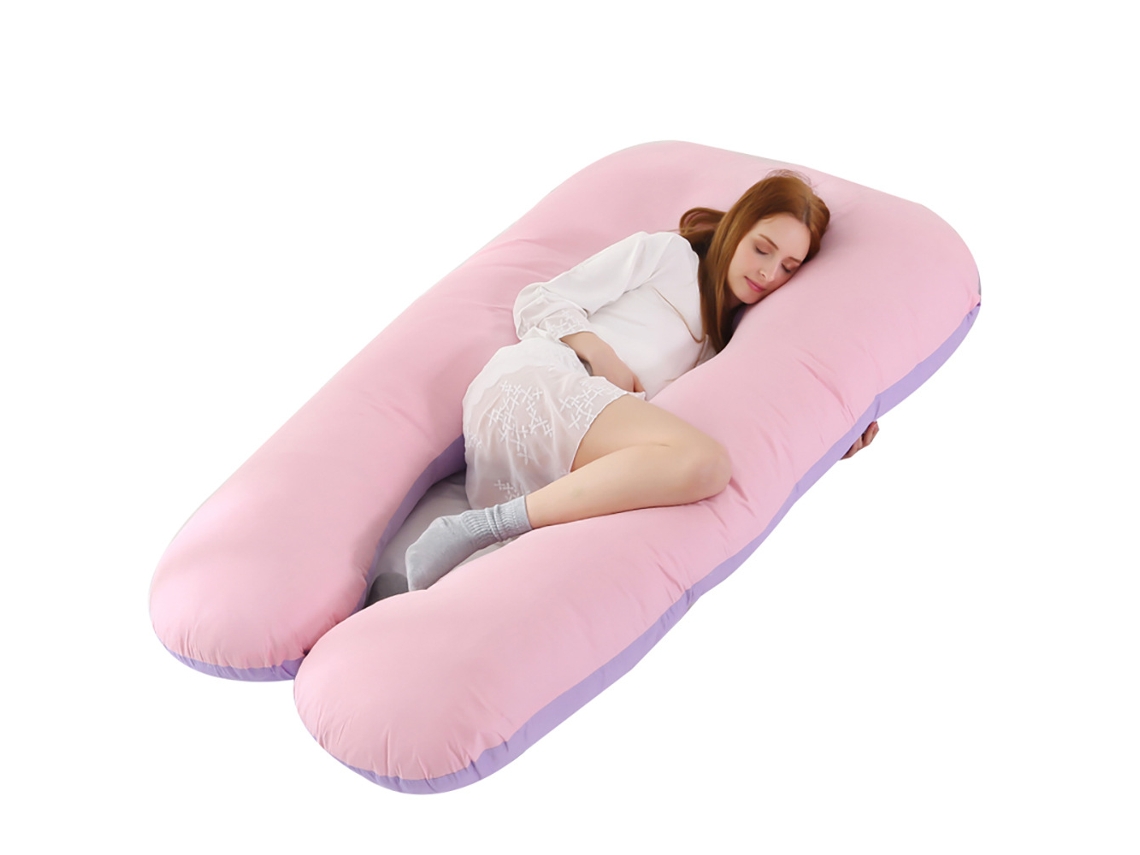 Almofada para Grávidas, Travesseiro de Dormir para Gestantes, Alívio Dor no Corpo Durante a Gravidez SPQMENT (150x80cm jade Roxo)
