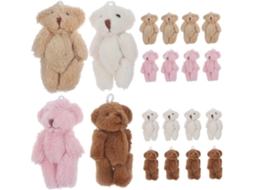 Mini Ursos De Pelúcia 6cm Multicoloridos - 20 Unidades Para Artesanato