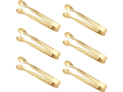 Pinças Para Doces, Conjunto De 6 Peças, Para Gelo, Mini De Aço Inoxidável, Para Açúcar, Para Alimentos Como Cubos, E Fatias De Limão