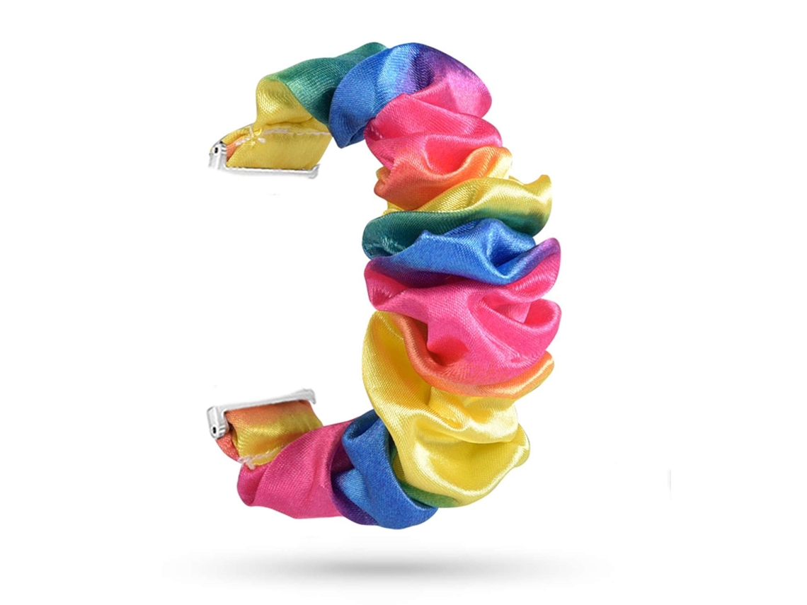 Bracelete Fitbit Versa Pulseira Scrunchie Multicor
