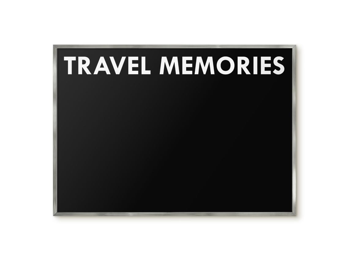 Quadro magnético de parede para recordações de viagens para o quarto Espelharte (100x70 cm)