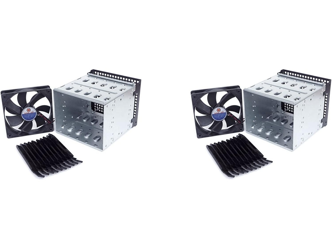 Conjunto de 2 Gaiolas Extensíveis Rígidas para Armazenamento Diy, 5 X 25 Polegadas, 1 X 3 X 5 Polegadas, Ventilador de 12 Cm SFUSHOS