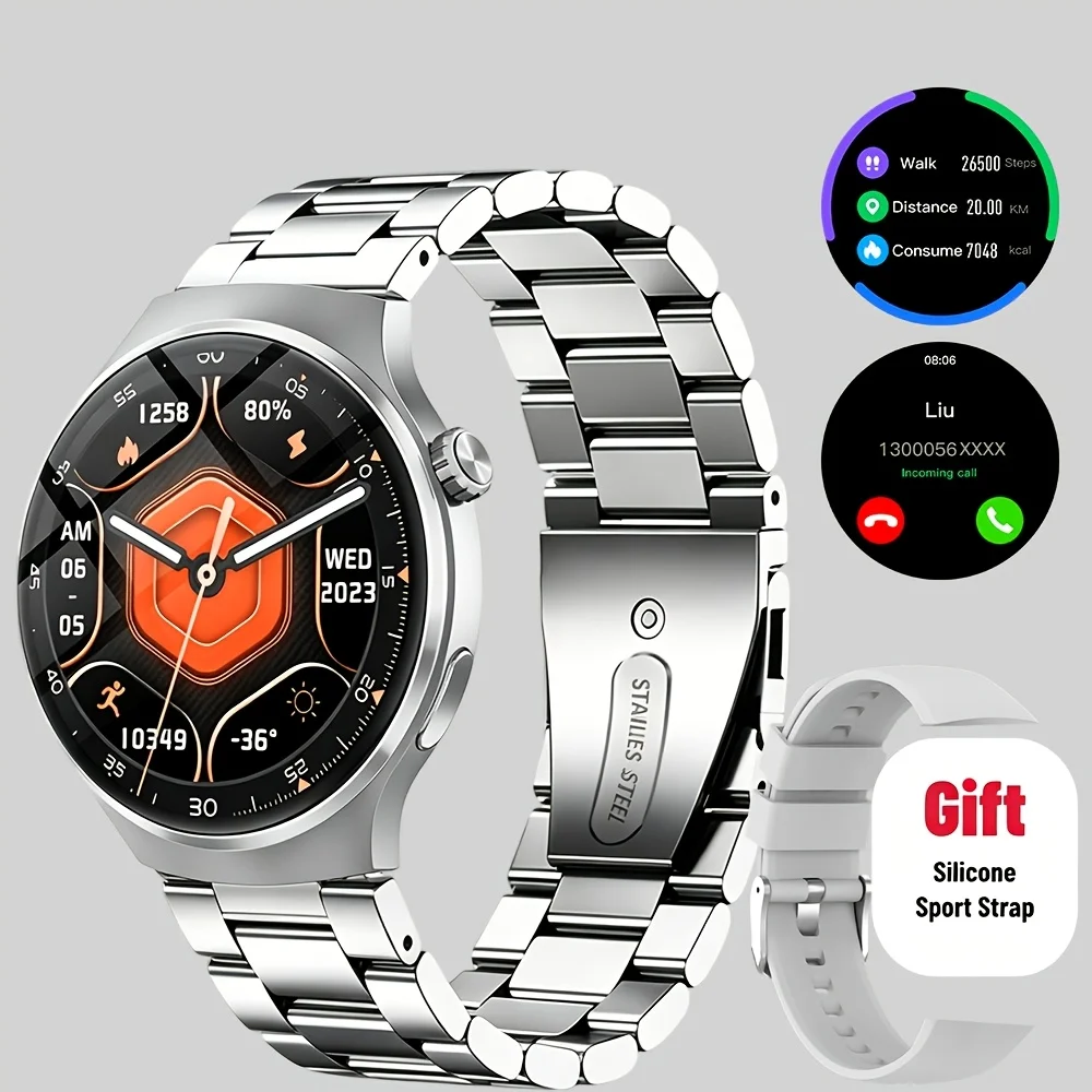 (prateado) Smartwatch Android Com Várias Pulseiras