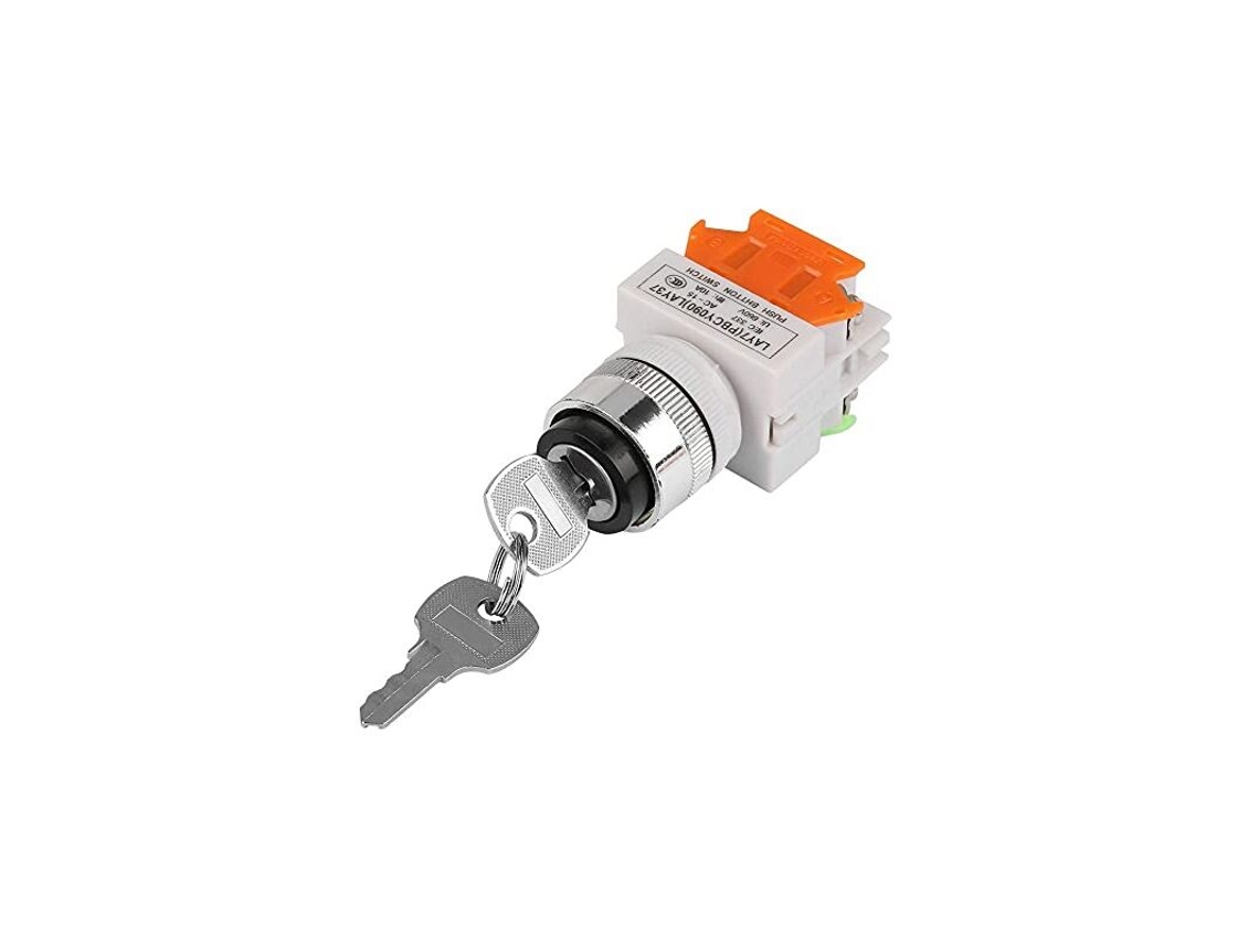 Chave Seletora De 2 Posições Com Chaves Travamento Para Circuito Aberto/fechado 220v