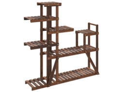 Flower Stand, Flower Stands Vidaxl Marrom Madeira (110 X 25 X 111 Cm)