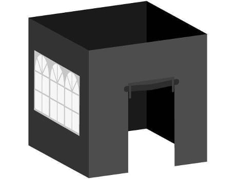 Pack 4 Toldos Laterais para Tendas PRESENTES MIGUEL  2L1V1P (3x3 m - Preto)