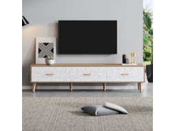 Tv Lowboard Vintage Madeira Clara 150x35x39cm. Cs