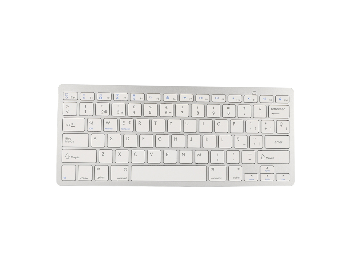 Mini teclado inalámbrico español, ultrafino, con mecanismo de tijera, portátil para teléfono, portátil y tableta | S/MARCA
