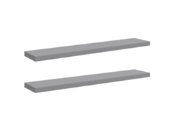 Prateleiras de Parede Suspensas 2 peças 120x23,5x3,8cm MDF Cinza MAISON EXCLUSIVE