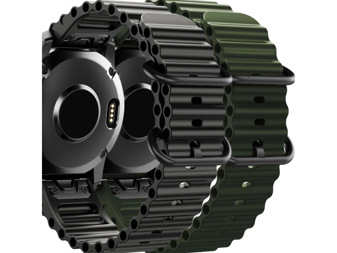 Pacote com 2 pulseiras ORYSIN Ocean Waves para Garmin Fenix 3