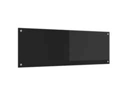 Vidaxl Painel De Cozinha Preto 120 X 40 Cm Vidro Temperado