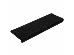 Tapetes de Escada 20 Peças 65x21x4 cm Pretos com Borda Retangular MAISON EXCLUSIVE