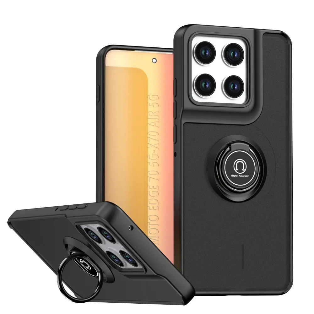 (preto, Motorola Edge 50 Pro) Capa Magnética Fosca Semitransparente Para Celular, Compatível Com Magsafe, Capa Protetora À Prova De Choque.