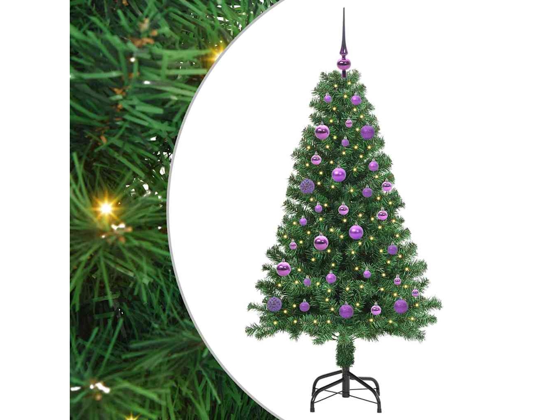 Conjunto 1 Luzes De Cordão Decorativas Vidaxl Verde Pvc (150 Cm)