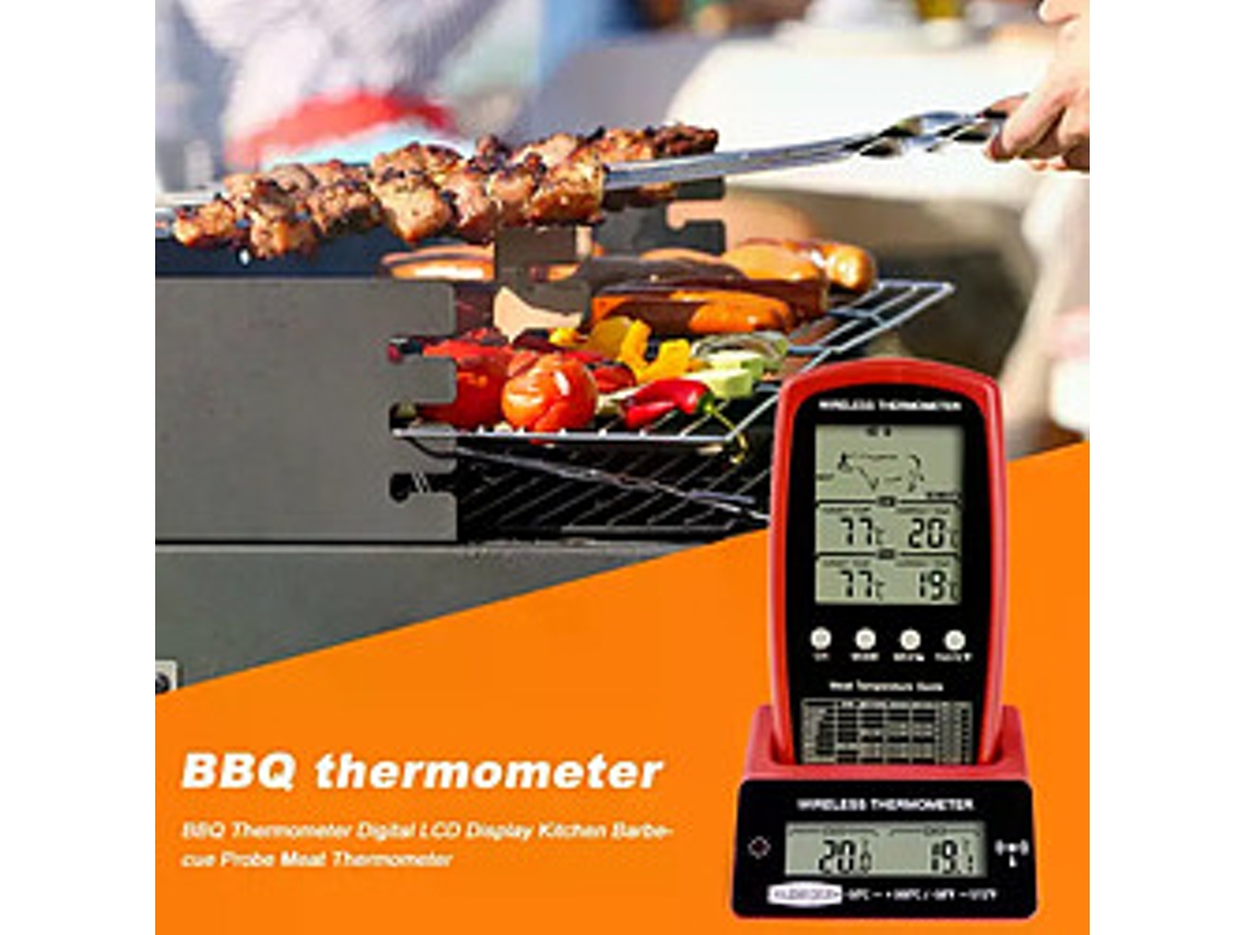 Termômetro Digital Para Churrasco Com Duas Sondas Oem