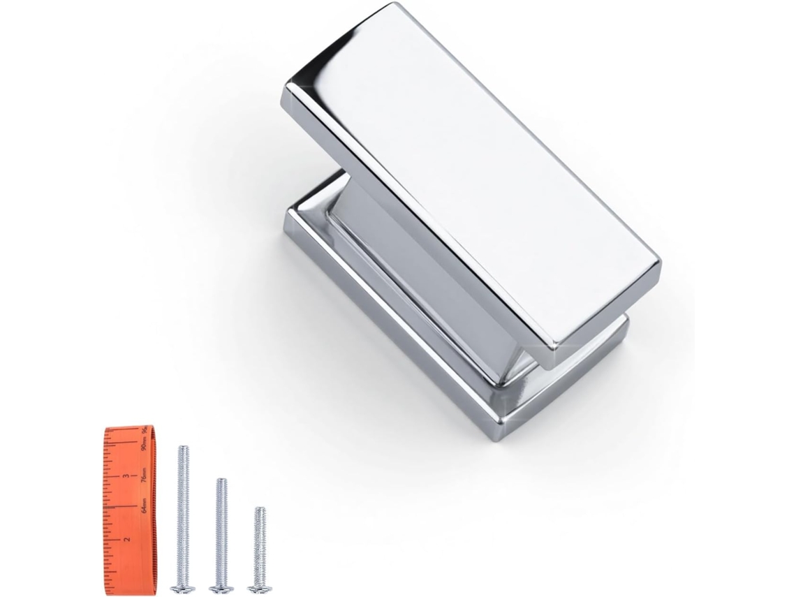 Conjunto de 10 Puxadores Maciços 96 Mm 10 P, Resistente, Fácil Instalação, Liga de Zinco