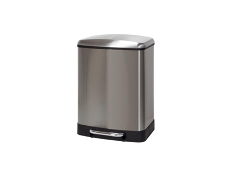Caixote do lixo com pedal duplo 12L+ 12L Cromado Duett