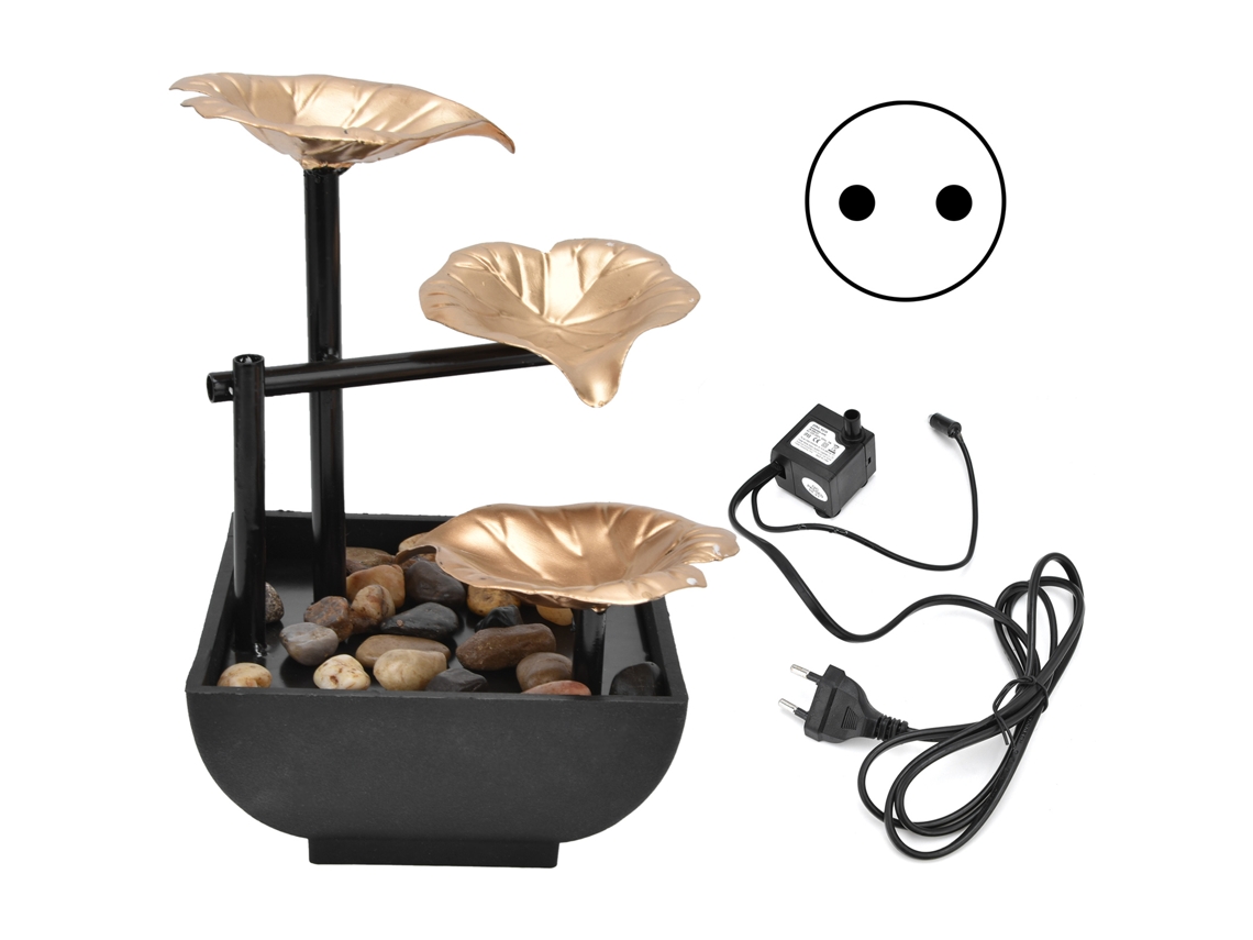Fonte de mesa com luz Led para decoração Feng Shui | S/MARCA