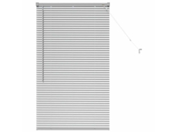 Conjunto 1 Persianas Venecianas Vidaxl Prateado Alumínio (130 X 70 Cm)