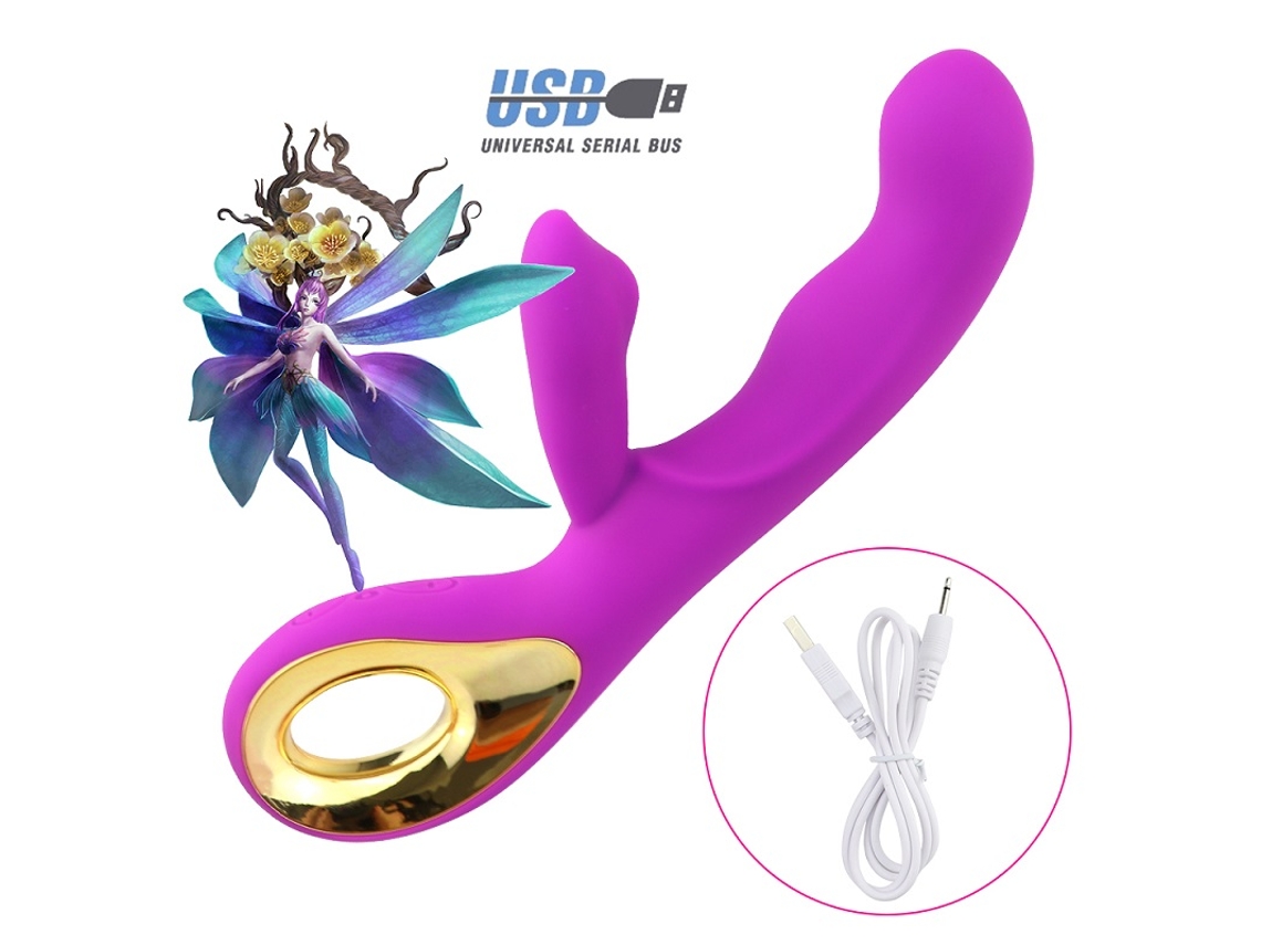 Vibrador Poderoso Prova Dgua Recarregvel Usb Para Mulheres (roxo)