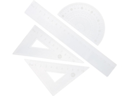 Prateleira triangular multifuncional Angooily, conjunto com ferramenta de transferência e retoque para design em sala de aula.