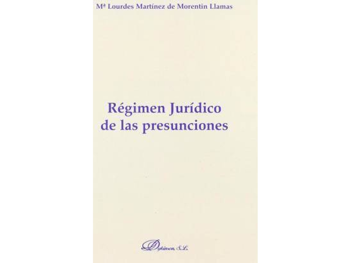 Livro Regimen Juridico De Las Presunciones de María Martínez (Espanhol)