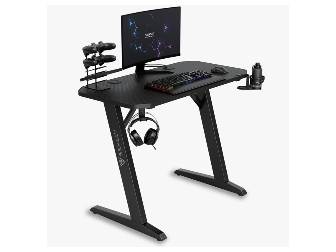 SENSE7 Nomad Basic 120x60 Secretária de Jogo Preta