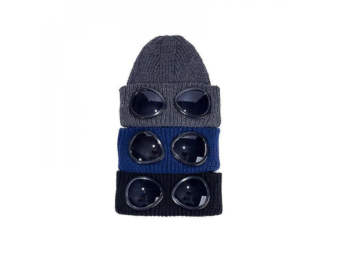 2026 gorro de Punto Ligero de Algodón com Óculos Uzq Tamanho Único Preto Azul Marinho Prata Azul Azul