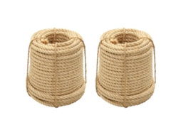 Vidaxl Cordas De Sisal 2 Pcs 12 Mm 250 M