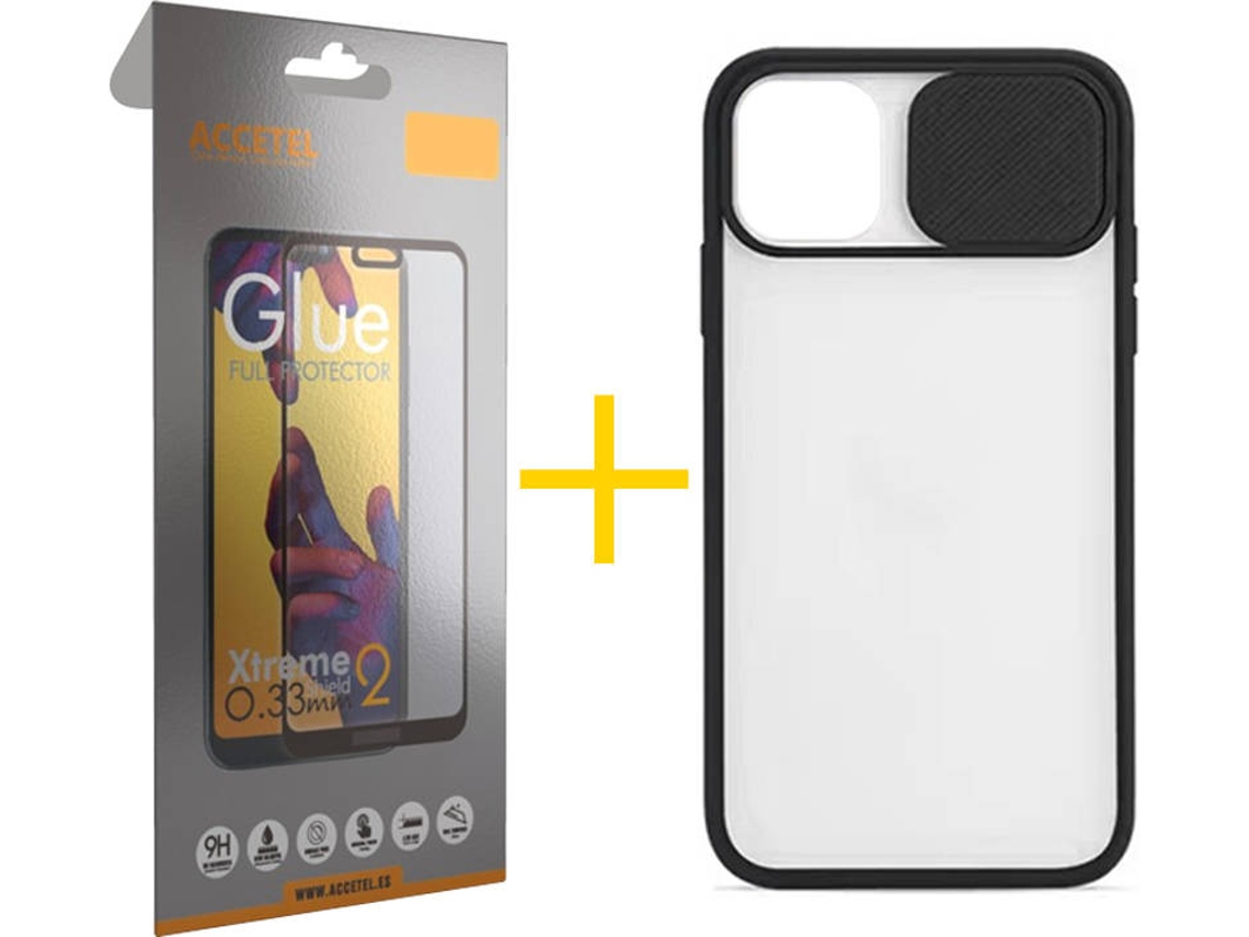 Capa + Película para iPhone 12 Pro Max ACCETEL Preto