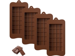 Forma De Silicone Para Chocolate - 4 Conjuntos Antiaderentes - Vários Formatos