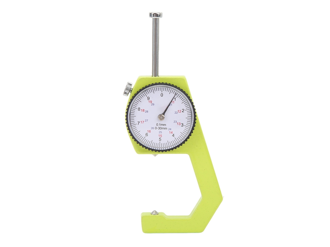 Medidor De Espesor Portátil Com Dial, Resolução 0,1mm, Intervalo 0-30mm, Cabeça Cónica, Ferramenta De Medição De Espesor