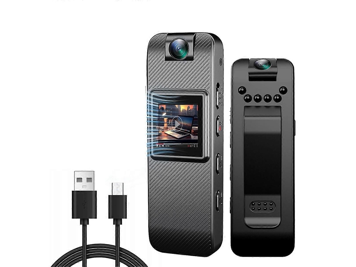 Câmera de Vídeo 1080p, Pequena Câmera de Segurança com Visão Noturna, Mini Câmera Corporal Portátil para Uso Policial e Esportivo. TAISHENGDA
