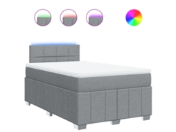 Box Spring Bed, Box Spring Beds Vidaxl Cinzeto Tecido (120 X 200 Cm)